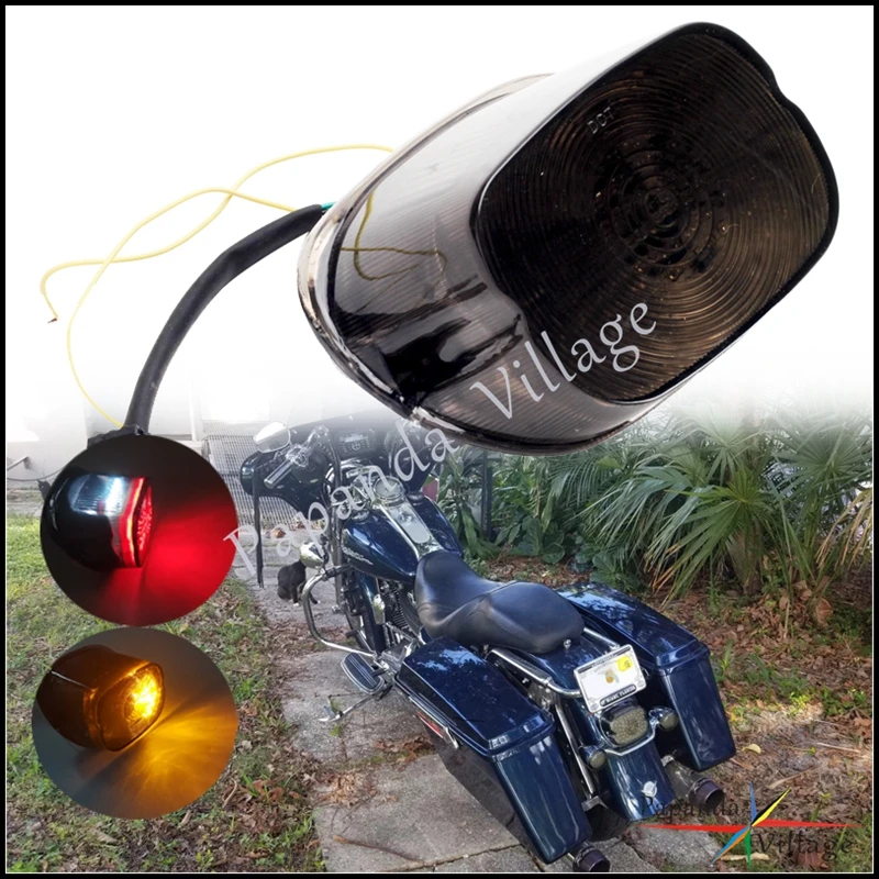 

Motorcycle LED Taillight Integrated Running Brake Lamp Turn Signal Light For Harley Softail Sportster Road King Electra Glide