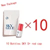 10 Bottles SKY S+ Type Glue for Eyelash Extensions Red Cap Fast Drying Korea False Lash Glue 5ml Makeup Tools Wholesale Adhesive 1