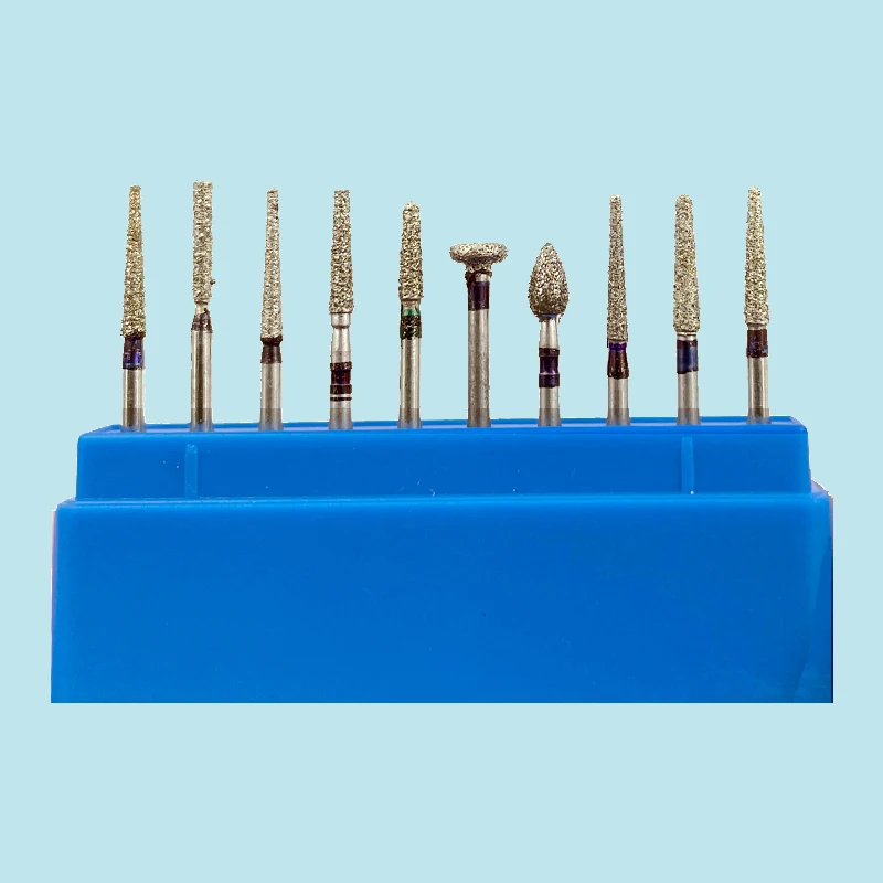 

10Pcs High Speed Handpiece Emery Bits Oral Dentist Polish Tools 1.6mm Dental Diamond Burs Drill for Teeth Porcelain Ceramics