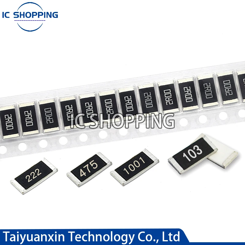 100pcs 2512 5% 1W SMD Chip Resistor resistors 0-10M 0 10 22 100 220 470 ohm 0 10 100 220 470 1K 2.2K 4.7K 10K 100K 470K 1M 10M