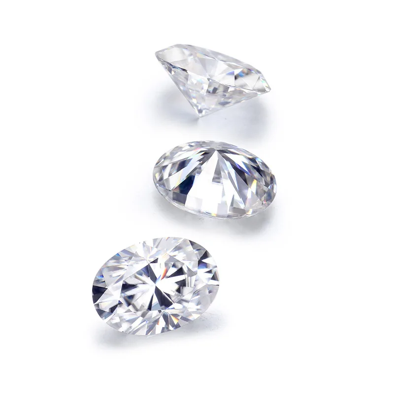DJMAX 0.1-30ct Rare Oval Cut Moissanite Loose Stone D Color Lab Grown Super White Certified Ellipse Oval Moissanite Diamond