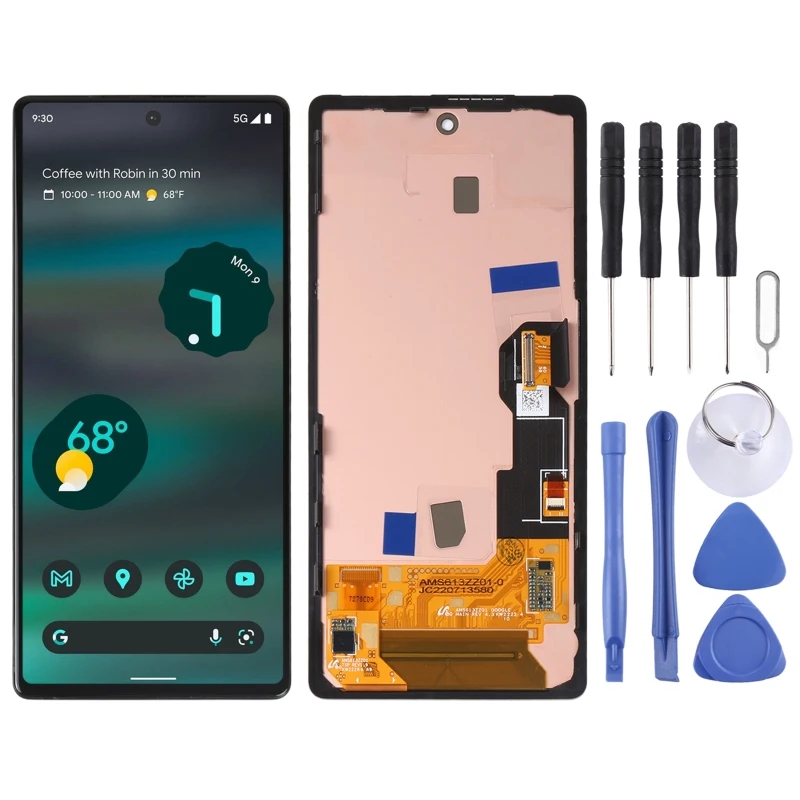 

ЖК-экран для Google Pixel 6A GX7AS GB62Z G1AZG дигитайзер в сборе с рамкой