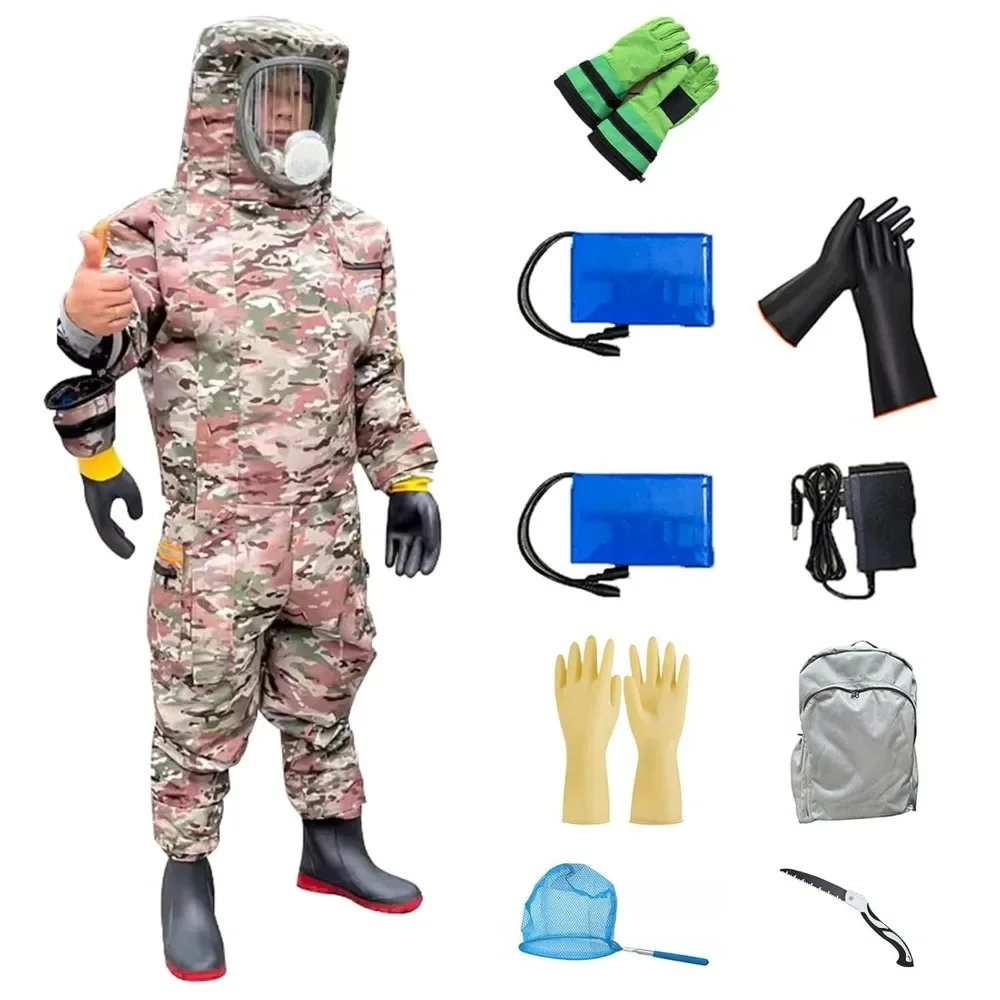 Bee Suit Ventilated Beekeeping Suit Sting Proof Beekeeper Suit,Multi-Size Bee Outfit for Backyard Keeper Protective Clothing