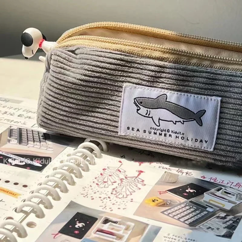 pencil cases pen storage bag stationery box cute shark for girls school student