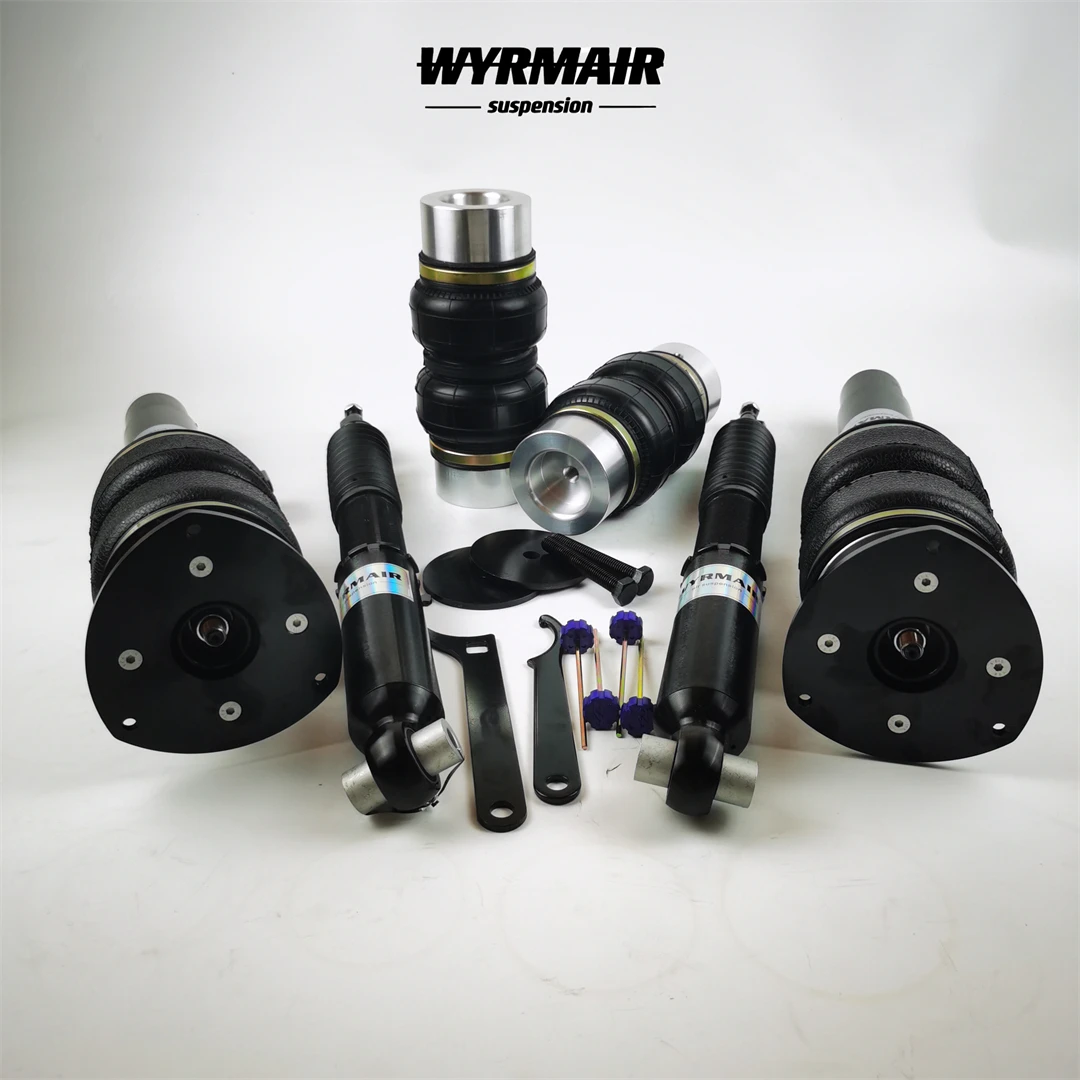 Sistema de suspensión neumática, juego de amortiguadores ajustables