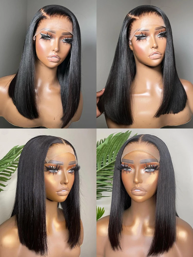Bone Straight Bob Wig 13x4 Lace Front Human Hair Wigs Women Short Bob Wig 13X6 HD Lace Frontal Human Hair 250 Density