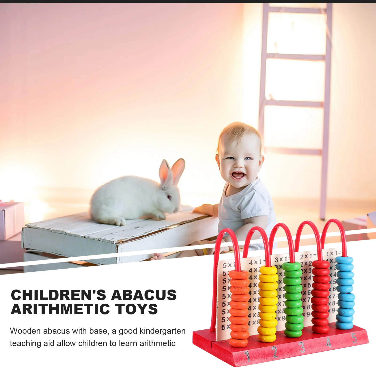 Educational toys math toys Wooden Educational Toys Counting Beads Creative Calculation Game Learning Abacus Computing Frame for Girls Boys