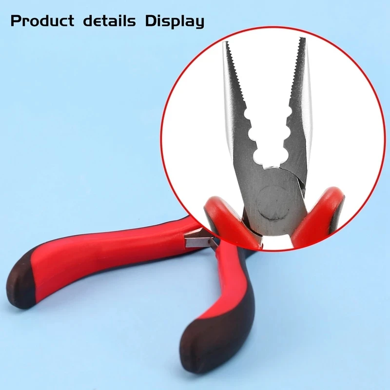 1 Pack Jewelry Bead Crimper Tools Crimping Press Plier for Jewelry Making Red and black
