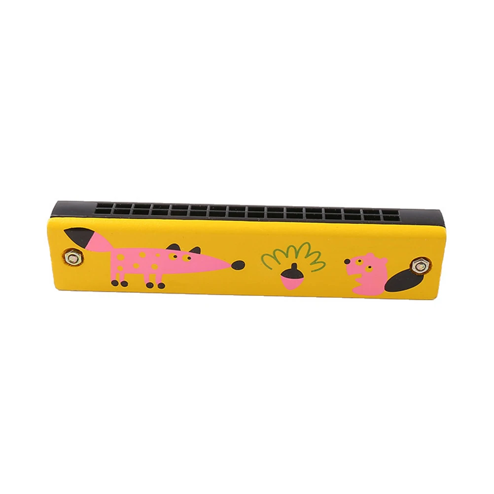 4Pcs Wooden Harmonica Toys Kid Toy Harmonica Child Musical Instruments Toddler Educational Gifts Hand Brain