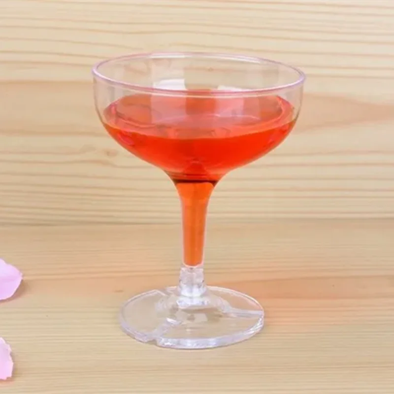 150ML transparent red wine glass juice cup Glass whiskey Cold Drink Champagne Goblet Cocktail glass for bar disco wedding props