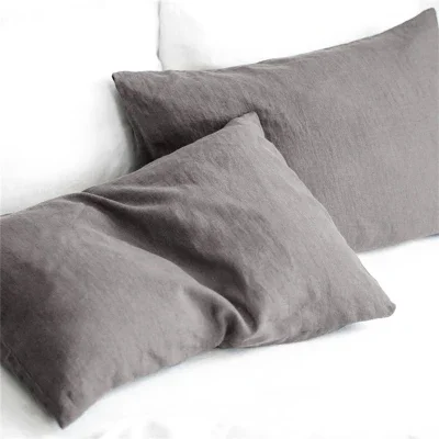 Elegant Pure Linen Throw Pillow Cover - Custom Size Envelope Euro Sham