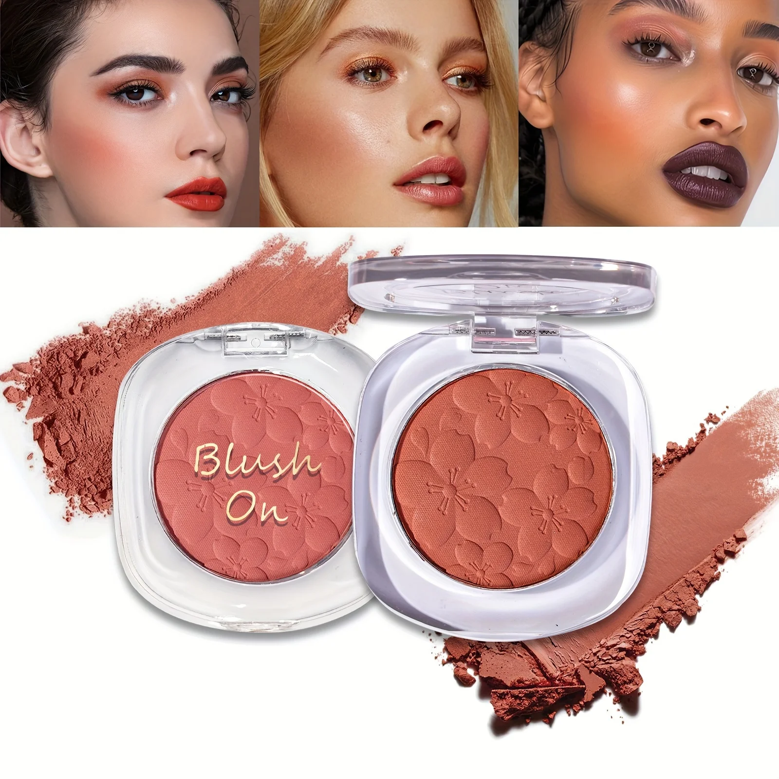 Matte Blush Powder, Long-Lasting Waterproof, Enhances Skin Tone, Lightweight & Buildable Powder Blush, Delivers A Matte