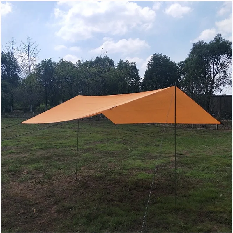 IHOME210D Silver Canopy Simple Tent Outdoor Waterproof Ultralight Camping Four Corners Shade Sail Pergola with Rod New