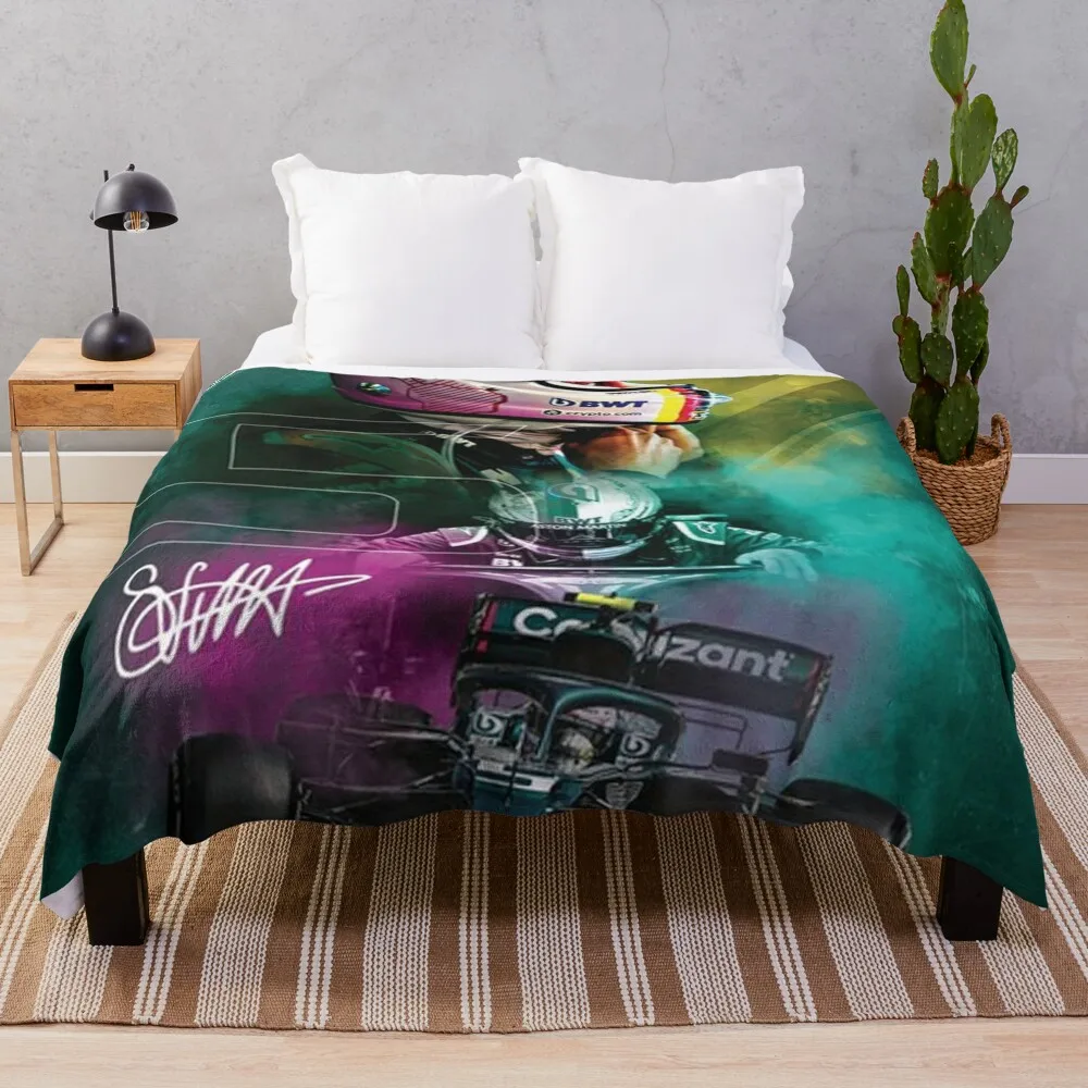 

Sebastian Vettel Throw Blanket Vintage Moving Comforter Giant Sofa Beautifuls Blankets