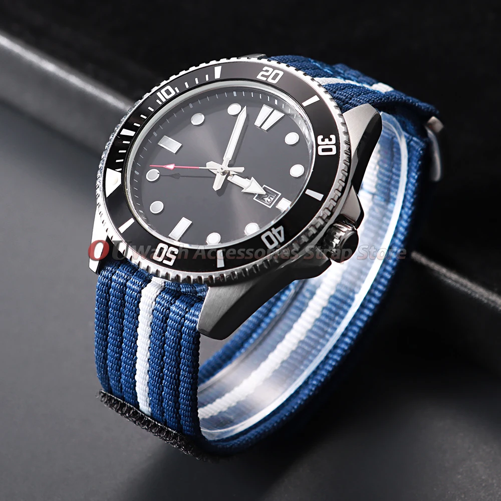 Premium Nylon Fabric Watch Strap - Stylish and Durable Men's Outdoor Sport Bracelet