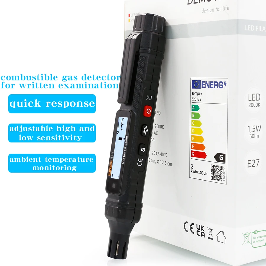 HYTAIS TS20E Combustible Gas Detector Household Natural Gas Leak Detector LPG Leak Detection Device