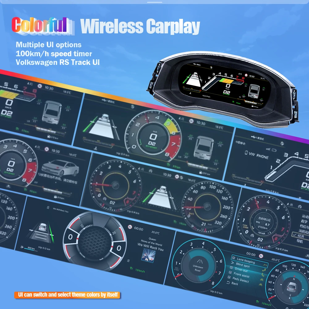 AUTOTOP 12,3" Digital Dashboard Instrument Cluster für Magotan B6 B7 B8 CC Passat B6 B7 B8 US Arteon LCD Tacho Dash Panel – Detail 7