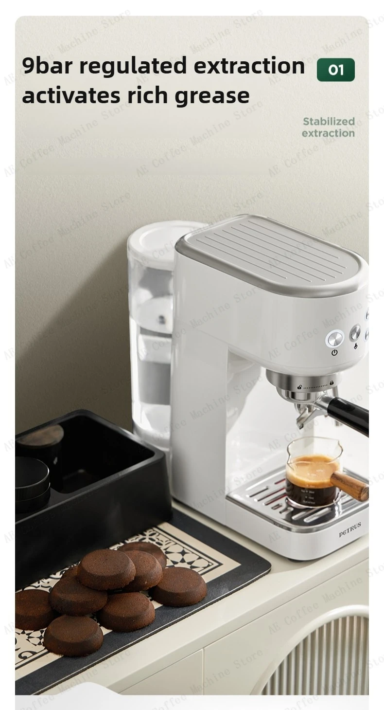 Description Picture 6 of itemSmall Home Coffee Machine Italian Semi-automatic Coffee Machine Steam Milk Frothing Function Portable Coffee Maker