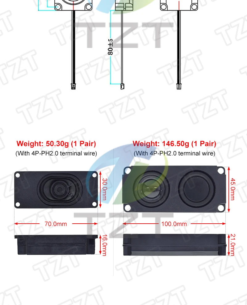Tragbare Audio-Lautsprecher 3W 3070 4Ohm / 8Ohm 5W 45100 Computer-Lautsprecher Werbe-LCD-TV-Lautsprecher Rechteckiger Lautsprecher – Detail 2