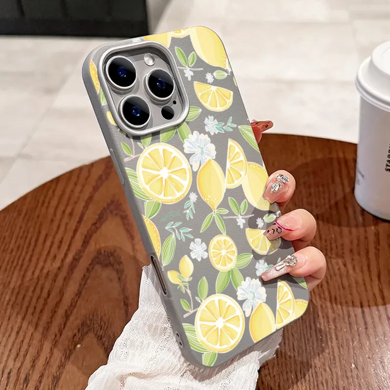 Lemon Leather Phone Case - Stylish and Durable Protection Cover
