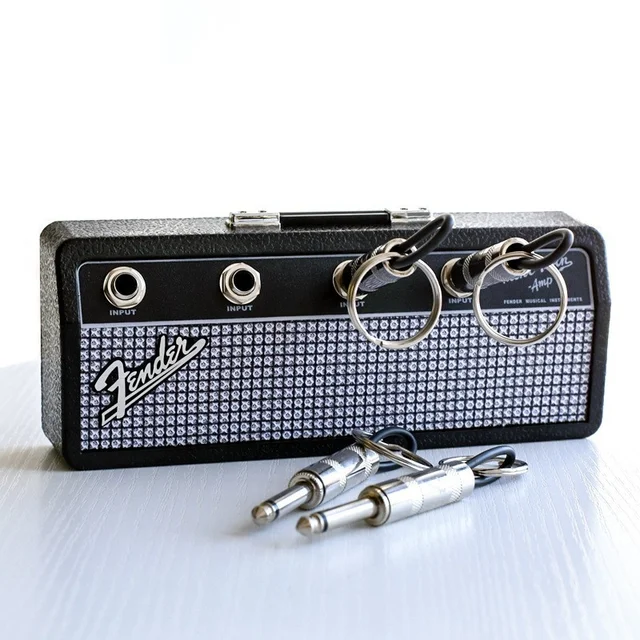 4/8 pièces mur guitare prise porte-clés Vintage amplificateur porte-clés porte-clés porte-clés cintre musique clé étagère crochet accessoires pour la maison 4