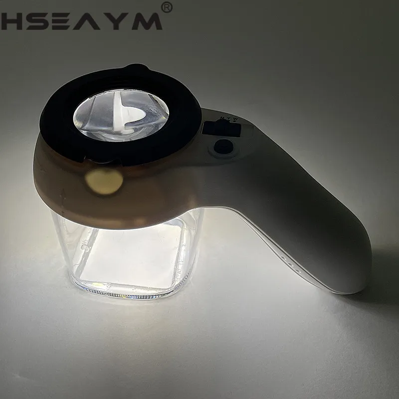 

Увеличительное стекло 8X со светодиодсветильник кой для наблюдения за насекомыми, обучающая детская Студенческая игрушка, для улицы, классная коллекция, лупа