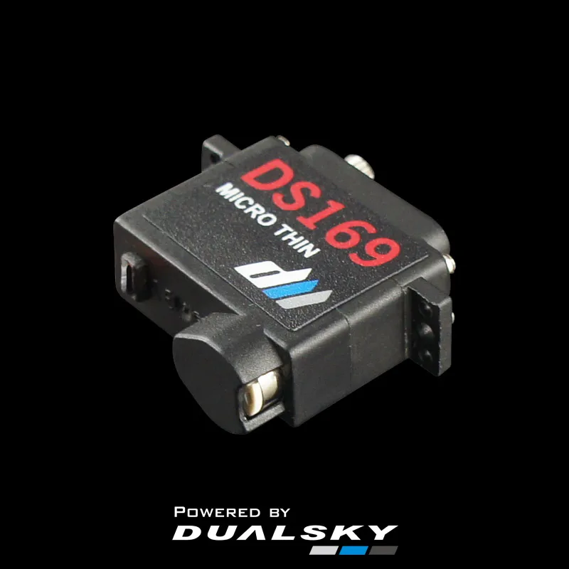 DualSky DS169F Micro Servo 9g comparé à une pièce de monnaie pour illustrer sa petite taille