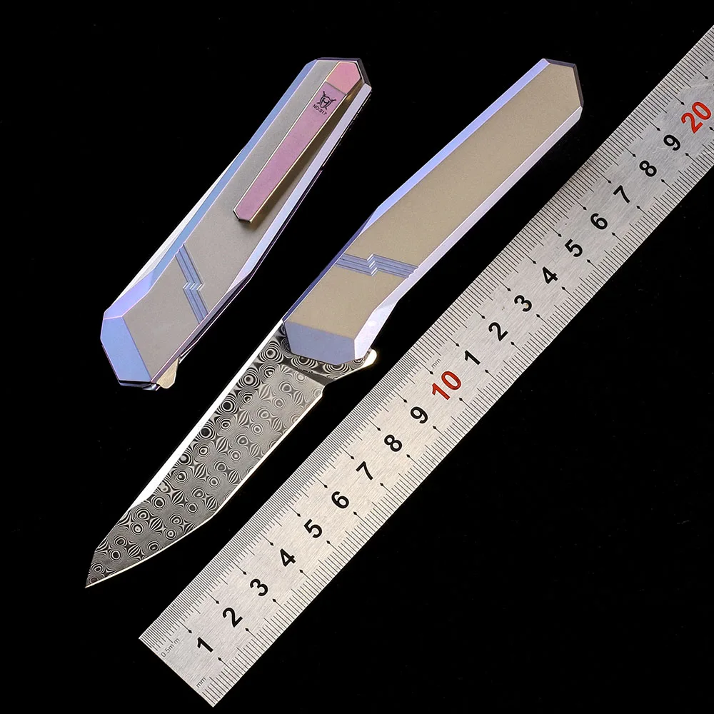 

BEKETEN Original Diamond without Screws M390 Blade Folding Knife Titanium Handle Outdoor Camping Hunting Survive Pocket Knives