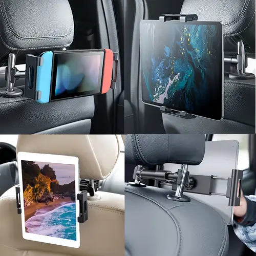 Universal Car Tablet Holder Back Seat Headrest Mount For iPad Air Mini Pro 4-13 Inch 360 Rotation Rear Pillow Phone Clamp Stand - Image 5