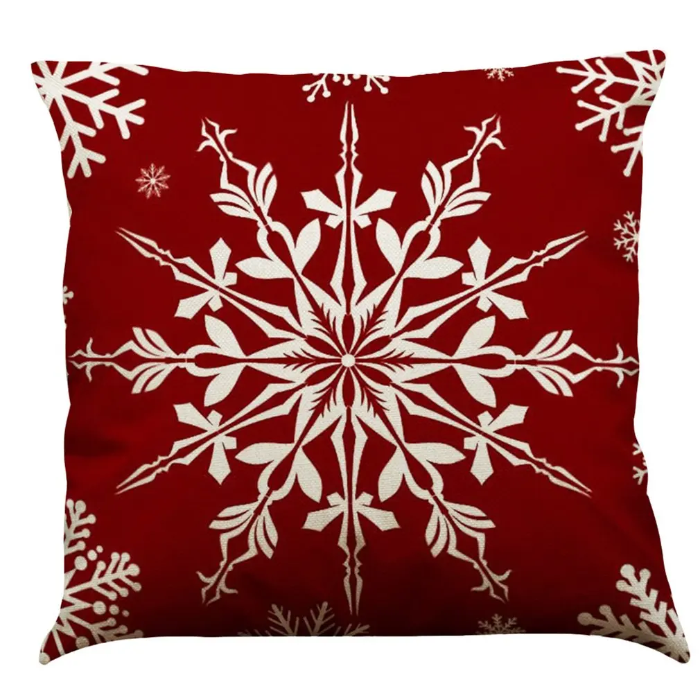 

45x45cm Pillowcase Christmas Red Party Home Decor Bench Living Room Patio Festive Sofa Cushion Throw Pillowcases Fast shipping