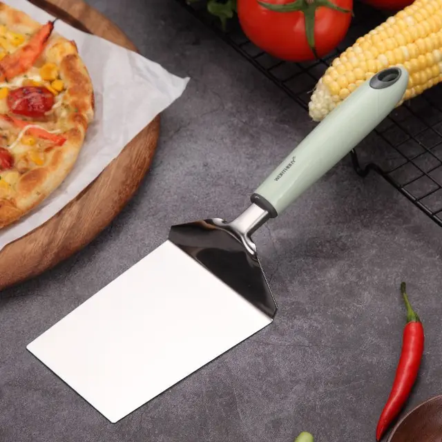 Bbq Turners Rozsdamentes Acél Grillező Cake Spatula Műanyag Fogantyúval Konyhai Edények Tartozékok - Image 6
