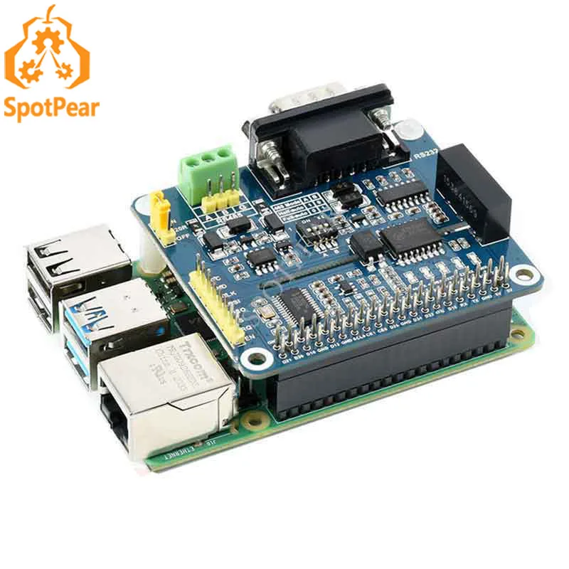 Expansão Isolada Chapé Controle Spi Framboesa pi Rs485 Rs232 Rs232