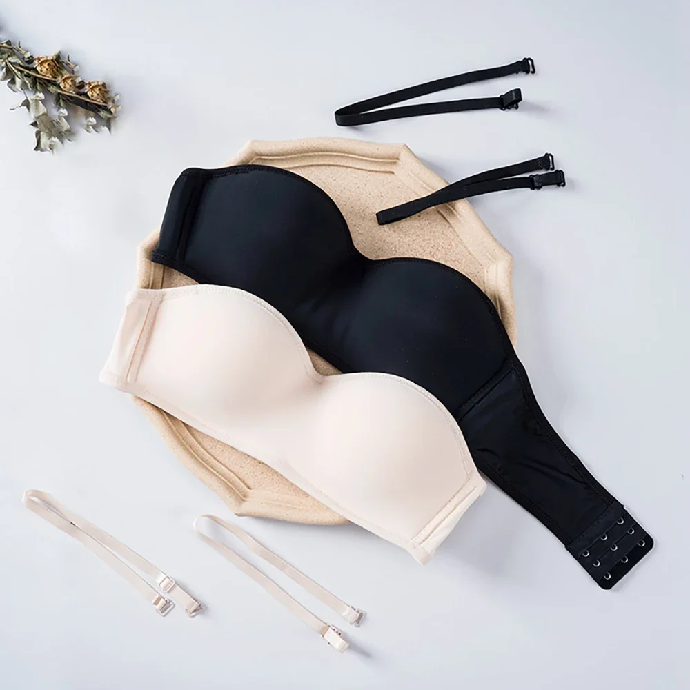 Women Invisible Bra Strapless Bralette 1/2 Cup Women's Underwear Female Seamless Party Wedding Bras Sexy Lingerie New 1