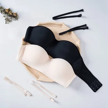 Women Invisible Bra Strapless Bralette 1/2 Cup Women's Underwear Female Seamless Party Wedding Bras Sexy Lingerie New 1