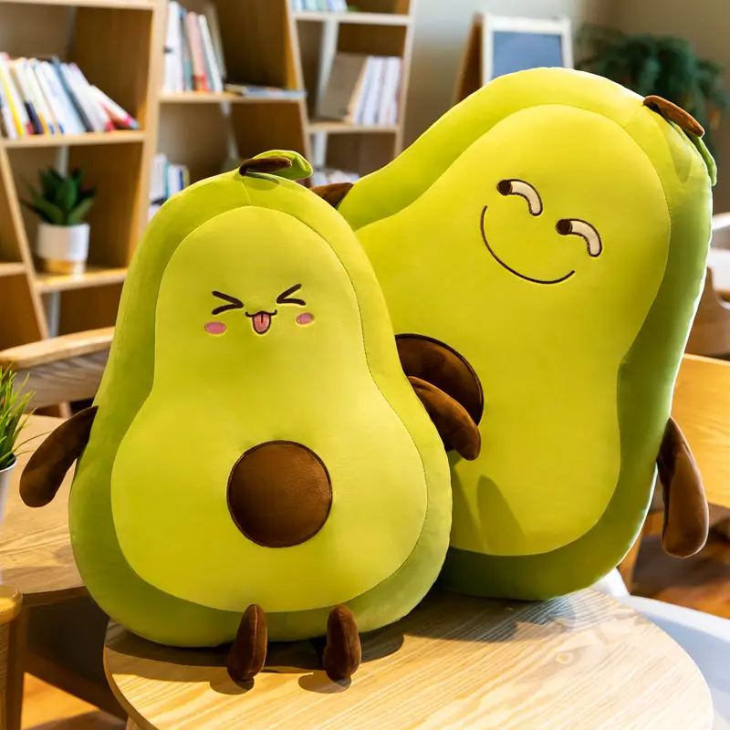 Aguacate De Peluche Kawaii Con Puerquito Almohada Suave 40 Cm Importadora La Merced Aguacate De