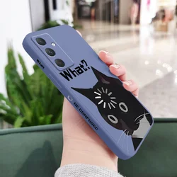 Charming Cat Design Phone Case - Cute Protective Cover - Samsung A17 (Light Blue)