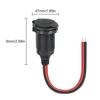 12V-24V Car Cigarette Lighter Female Socket Waterproof Auto Charger Plug Connector Adapter Universal Lighter Socket 6