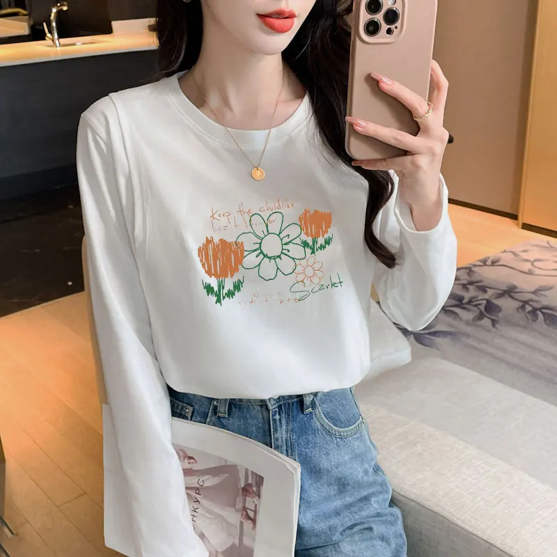 T-shirt d'Allaitement en Coton pour Femme Enceinte, Vêtement Grande Taille, Patchwork, Style Décontracté, Printemps, 100%