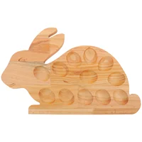 Deviled Egg Tray Appetizer Egg Serving Platter Wooden Egg Tray Easter Egg Storage Serving Holder Rabbit Deviled Egg Platter 1