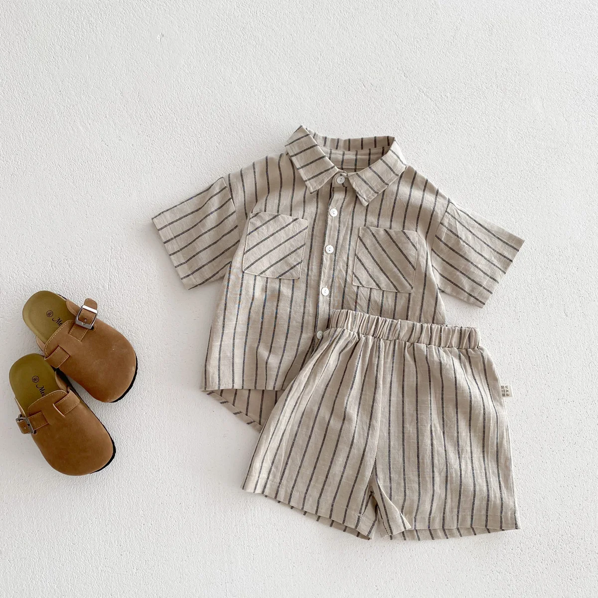 Bold & Retro - Casual Minimalist Sports Vacation Striped Print Short - 4Y - 7Y