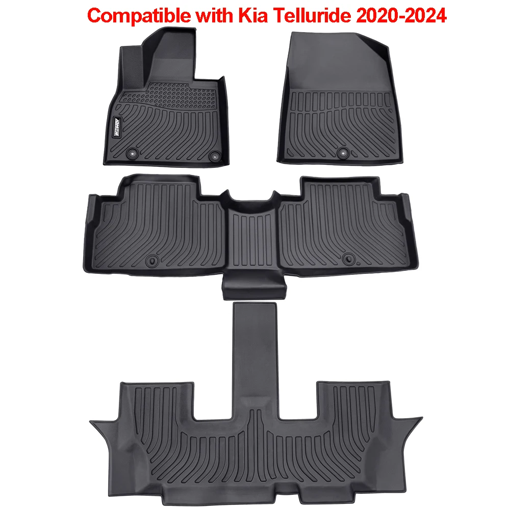 

Напольные коврики для Kia Telluride 2020 2021 2022 2023 2024, водонепроницаемые защитные автомобильные коврики, подкладка для груза, аксессуары для салона автомобиля