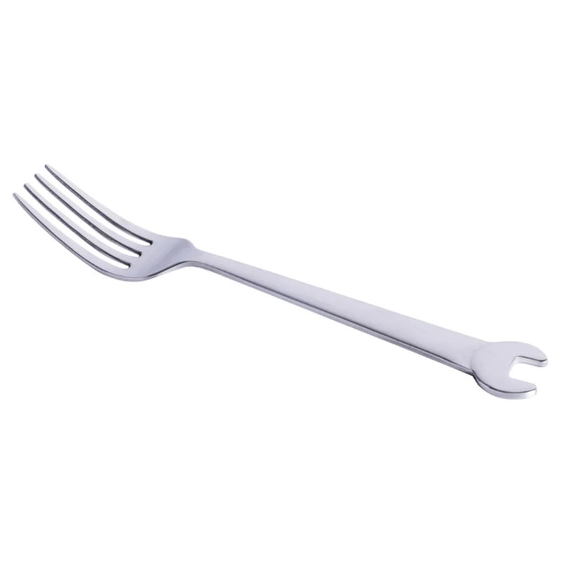 Fruit Fork Expandable Fork Silicone Cooking Fork Silicone Fork Silverware Set Portable Cutlery 1PCS Wrench Shape Tableware Fork Spoon Gift Fruit Dessrt Salad Forks Home Kitchen Stainless Steel Cutlery
