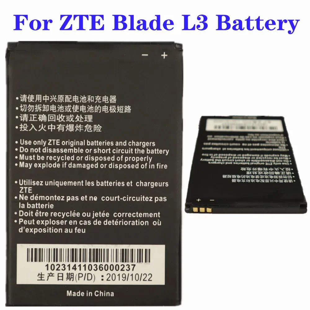 

New Mobile Phone Battery For ZTE Blade L3 Li3820T43P3h785439 Battery 3.8V 2000mAh High Quality Batteries 2PCS/LOT