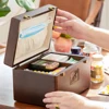 Luxury Wood Medicine Box Organizer Double Layer Portable First Aid Kit Pillboxes Large Capacity Storage Box Household Pill Case 2