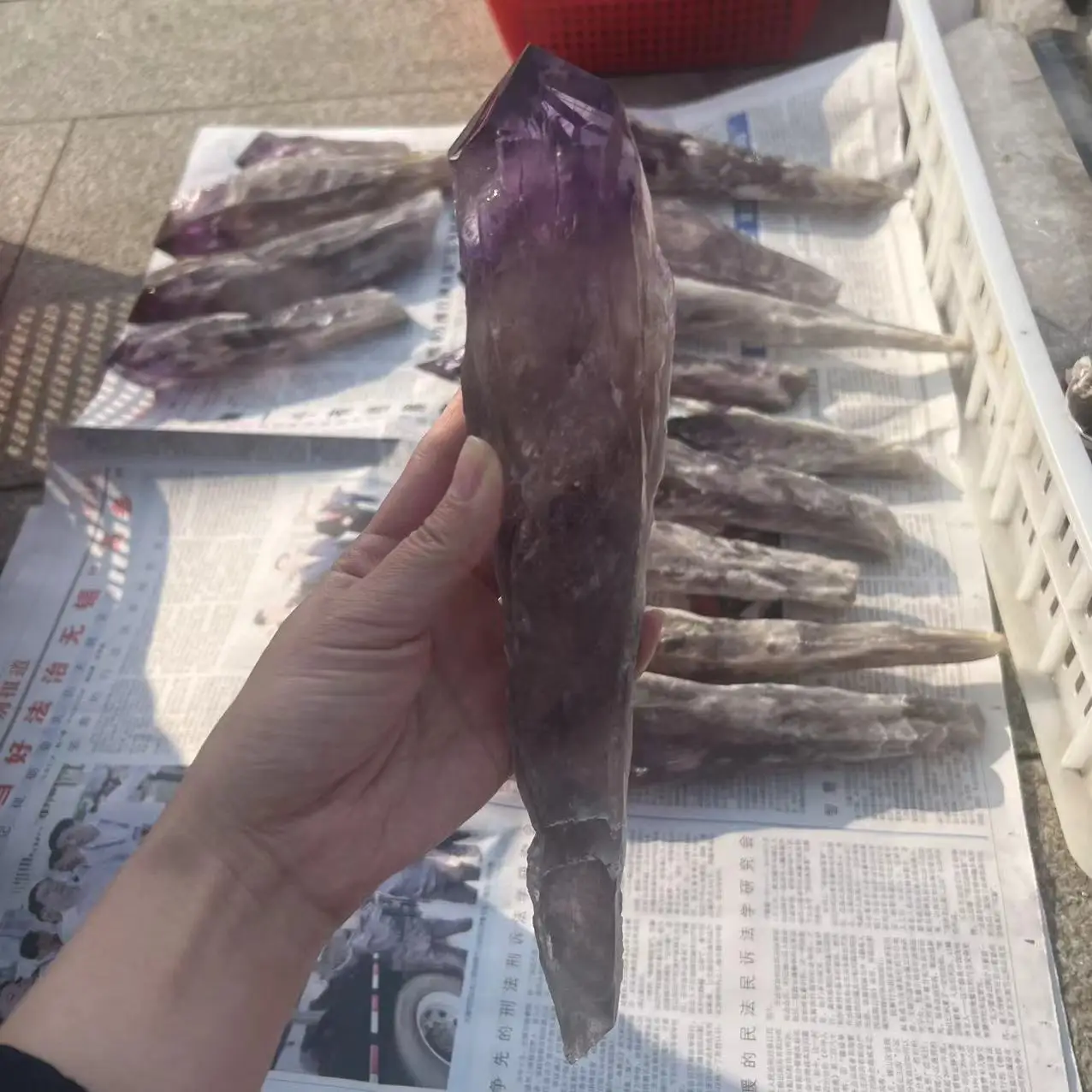 Natural Brazil Skeletal Amethyst Cluster Scepter Quartz Crystal Wand Point Mineral Specimen 3