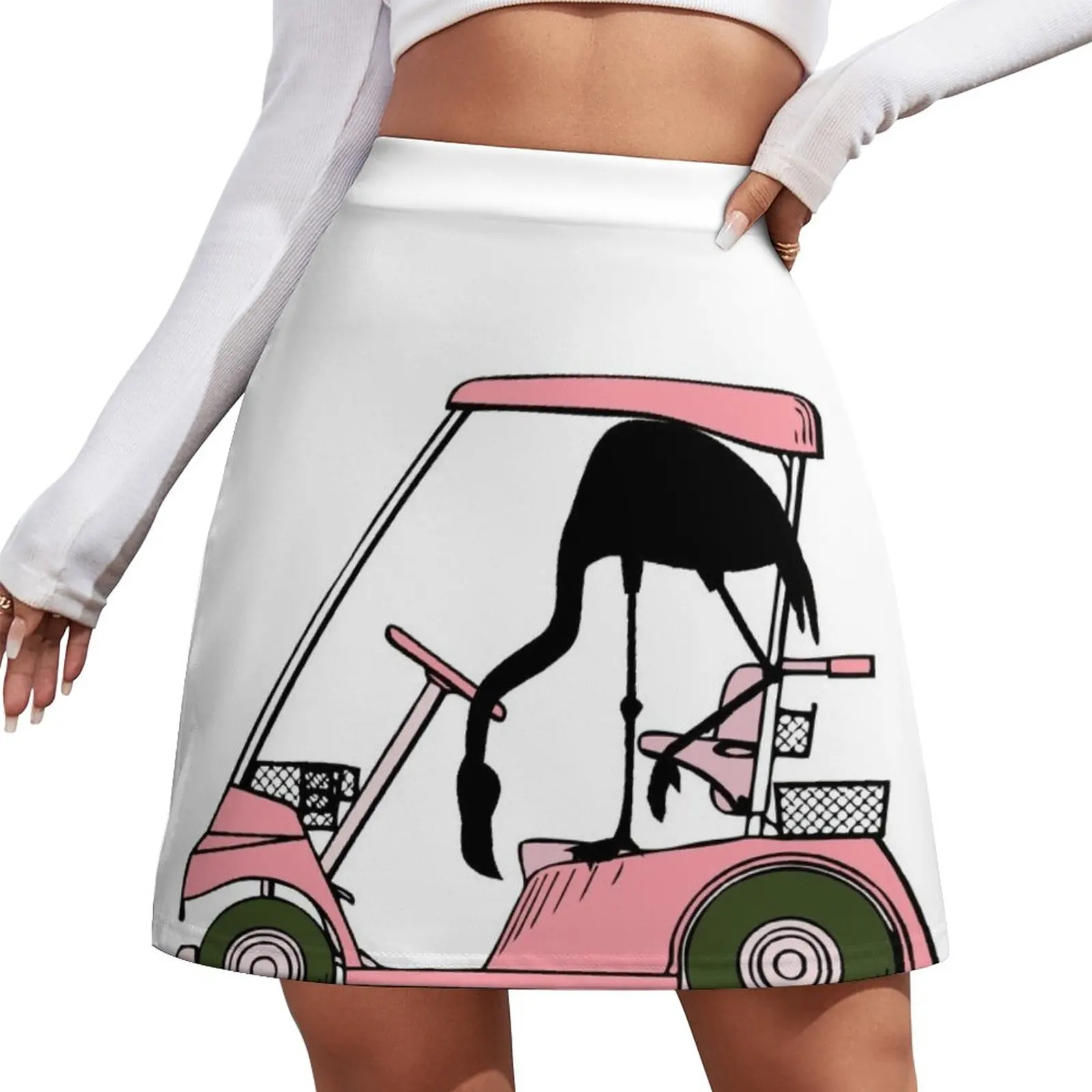 

Golf Lovers Golf Humor with Flamingo Mini Skirt fashion korean clothing korean style clothing Short skirts