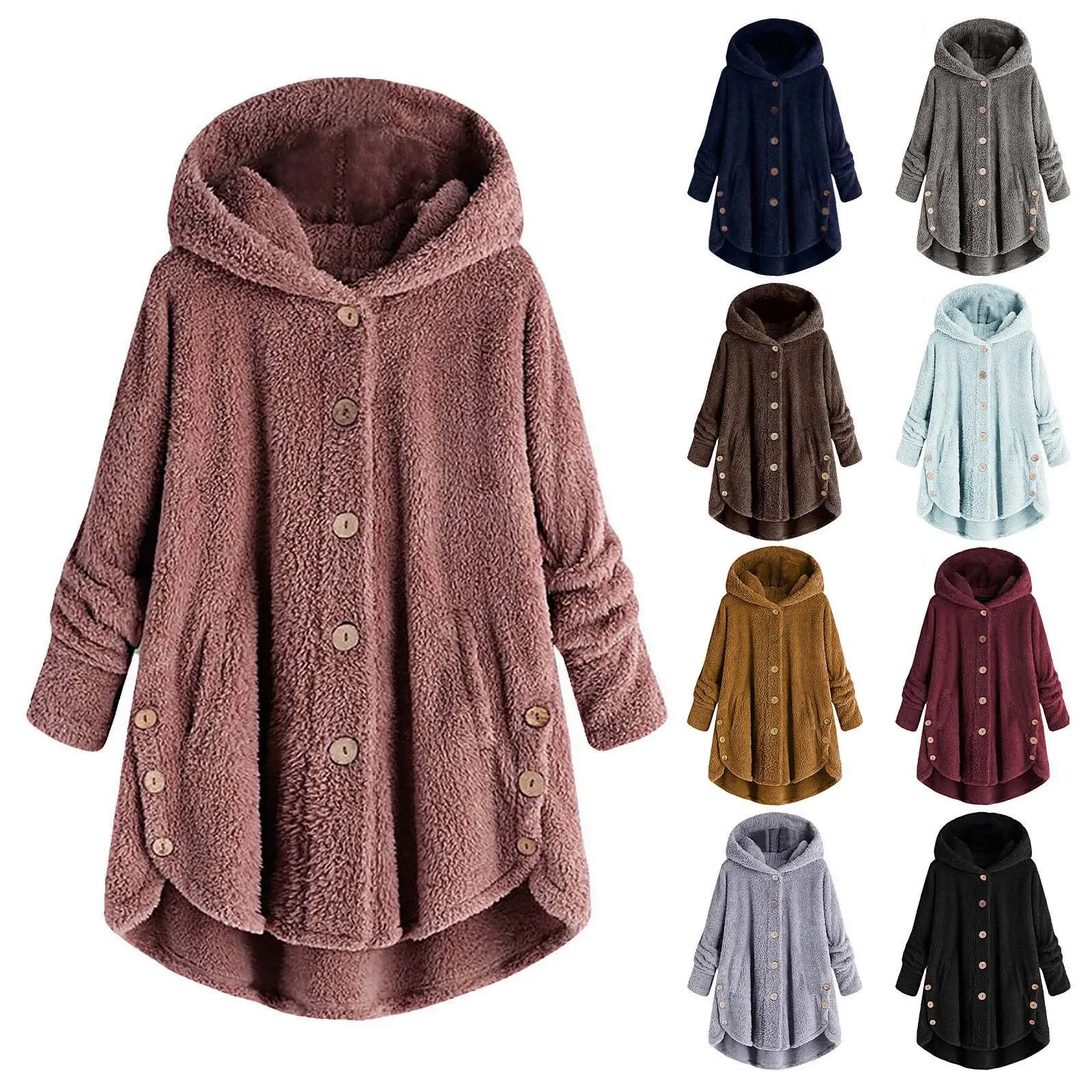 Autumn Winter Coat Women Warm Teddy Bear Coat Wool Jacket Female Plush ...