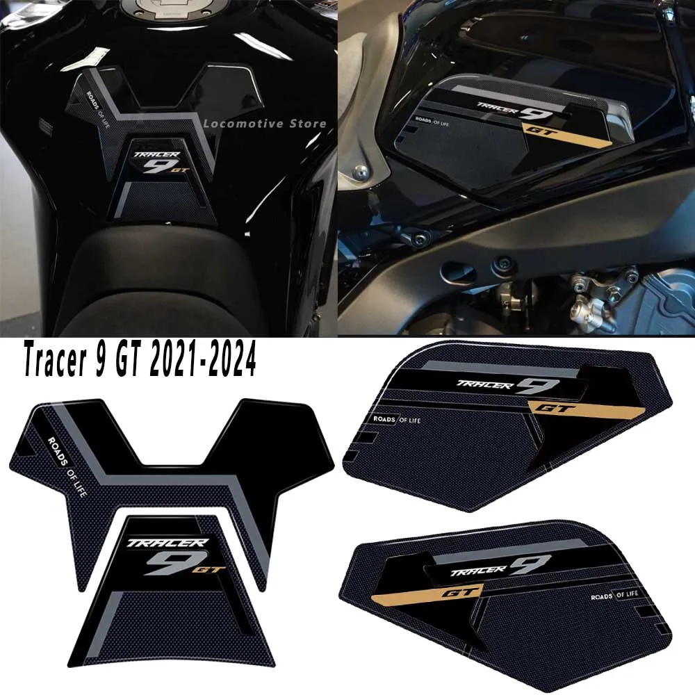 

Tracer 9gt Accessories 2023 Non-slip Side Fuel Tank Protection Pad for Yamaha Tracer 9GT Motorcycle 3D Epoxy Resin Sticker Decal
