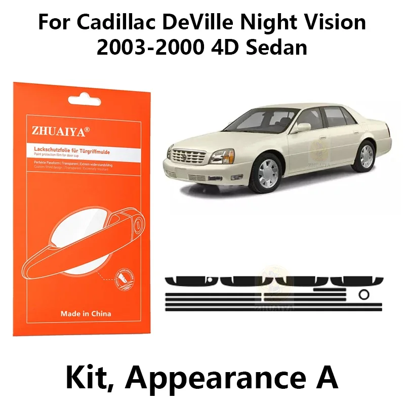 

Защитная пленка ZHUAIYA для красок дверной ручки, ТПУ PPF для Cadillac DeVille Night Vision 2003-2000 4D Седан