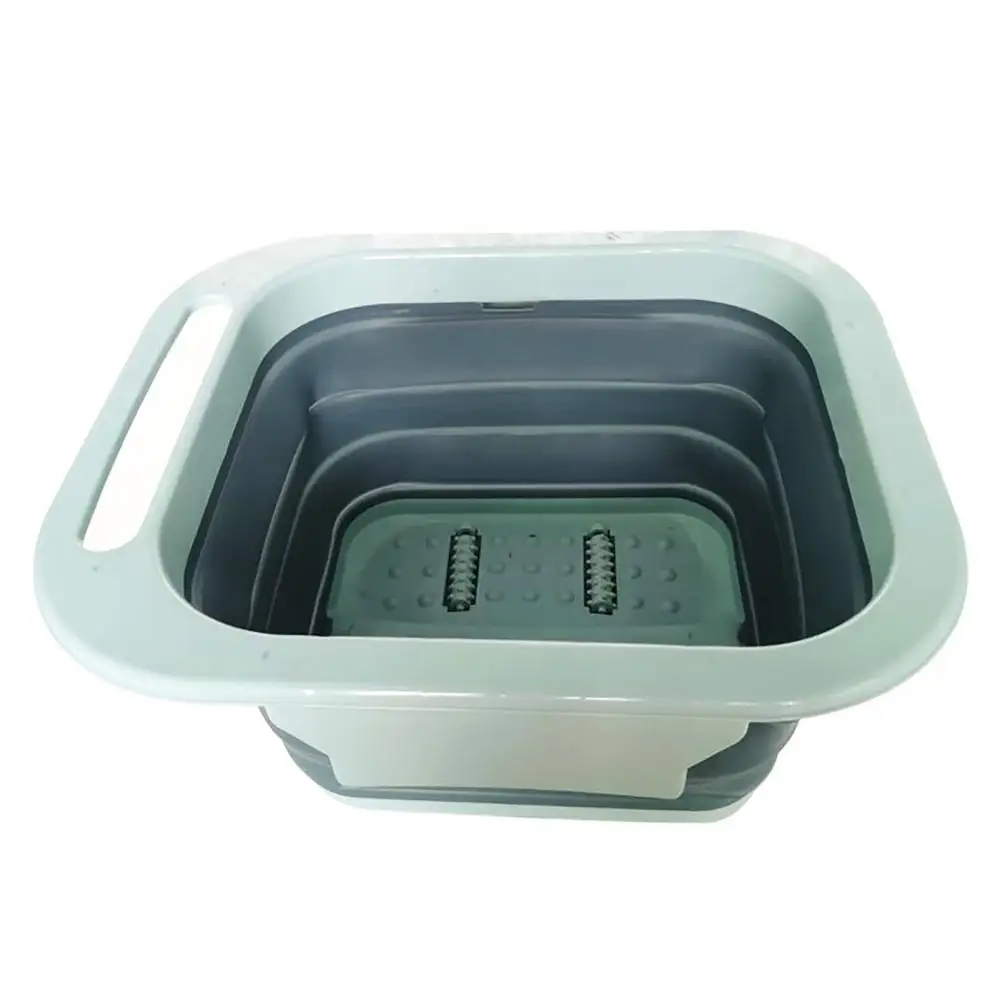 Folding Water Basin Foot SPA Bath Tub with Massaging Roller Footbath Collapsible Fishing Car Wash Foot Wash Basin Dorm Essential